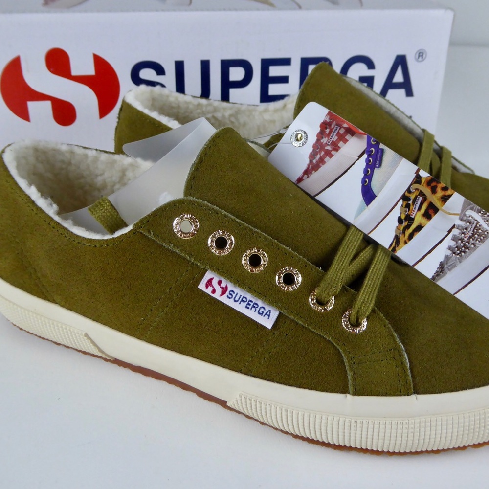 Suede Superga Low Sneakers & Soft Fleece Lining